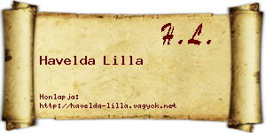 Havelda Lilla névjegykártya